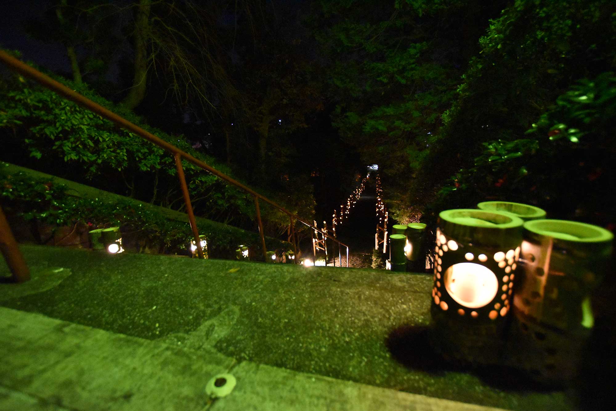 妙蔵寺の竹灯籠（除夜の鐘）